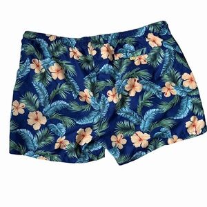 Tommy Bahama Sz 3XL Tropical Floral Swim Suit, Mesh Lining, 3 Pockets - 1 Velcro